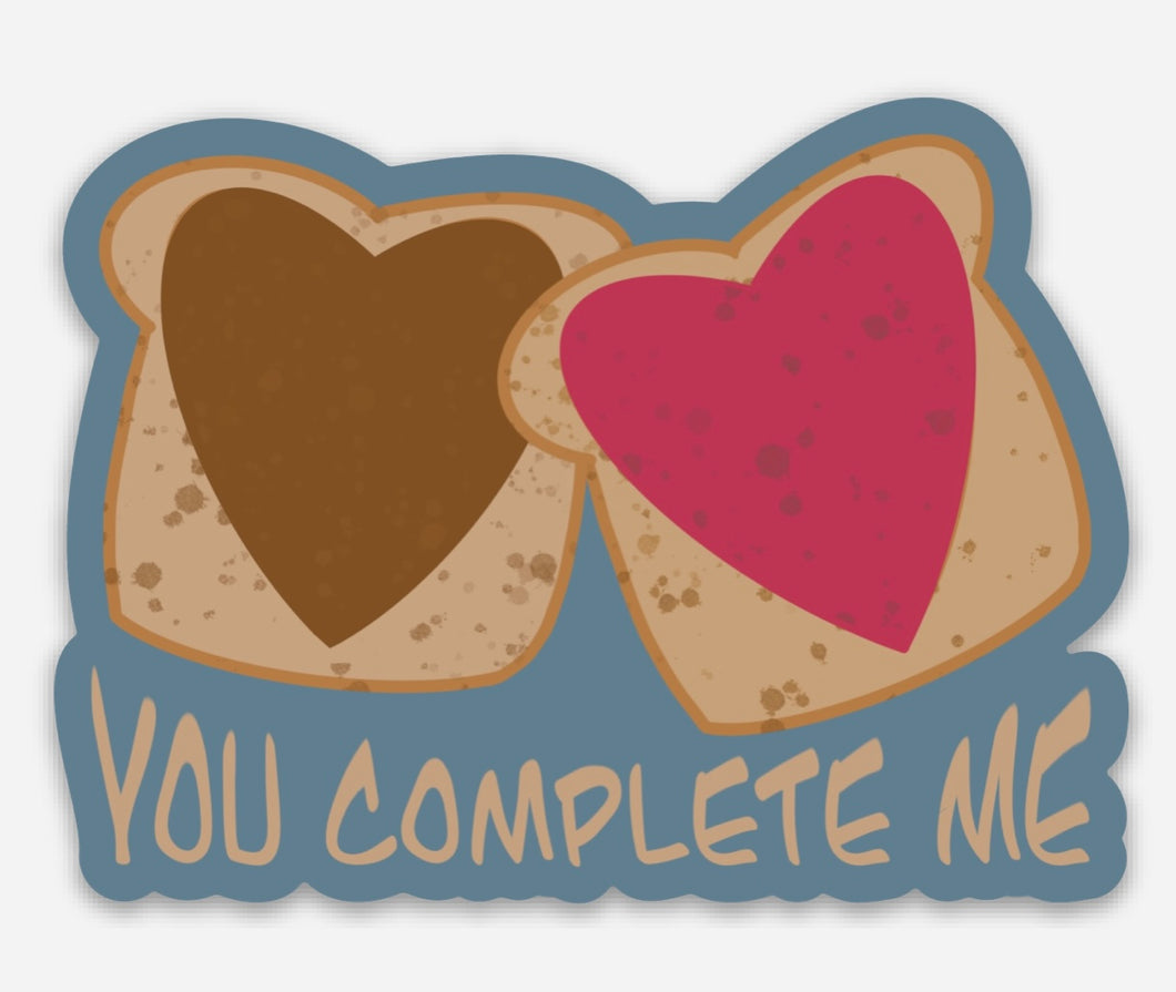 You Complete Me PB&J sticker